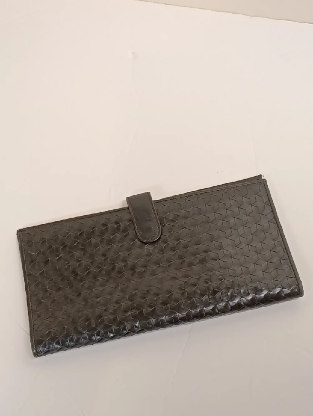 Cole Haan Vintage Travel Wallet Genuine Woven Leather